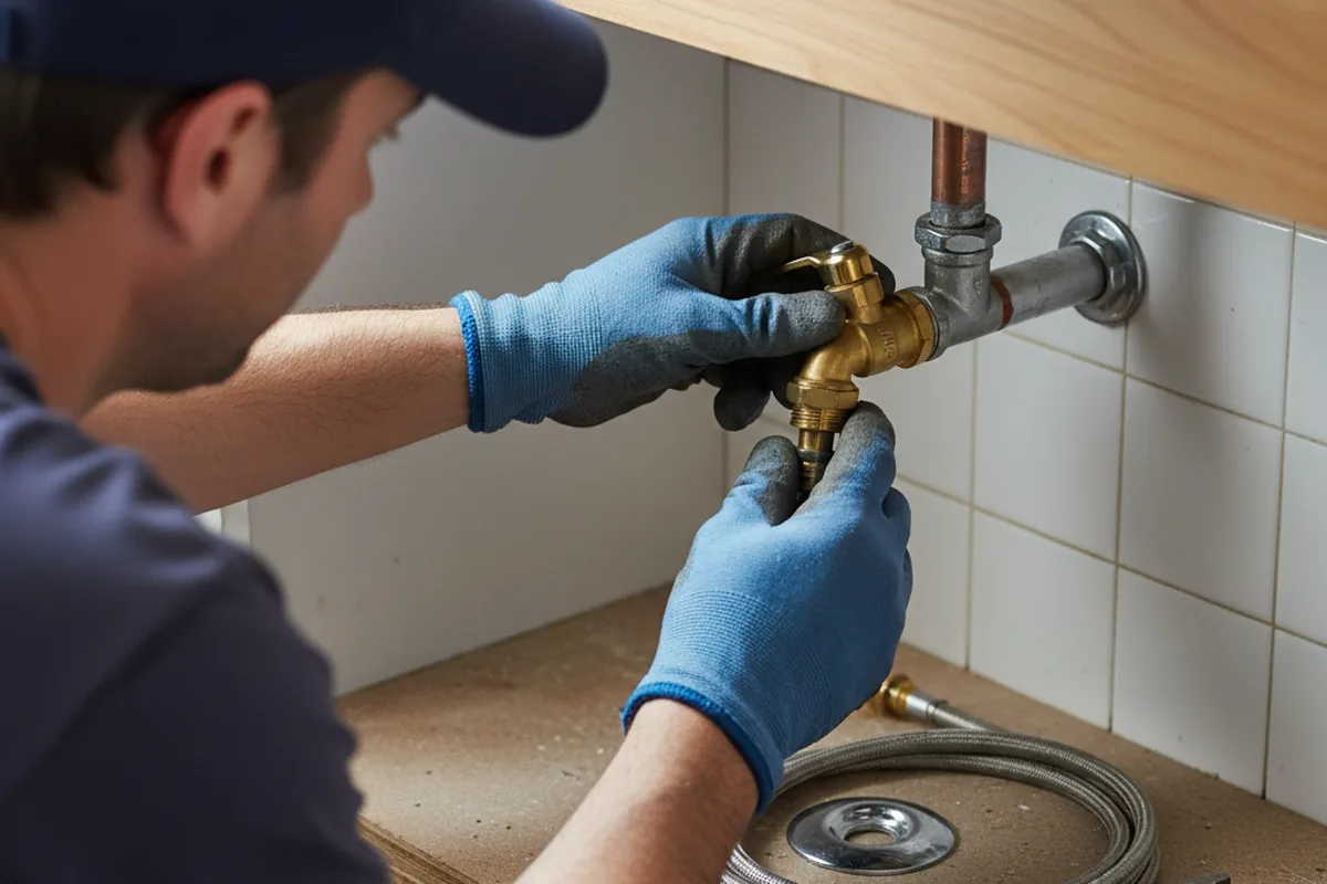 Shutoff valve and fitting work during Well Pump Repair in Howard Beach